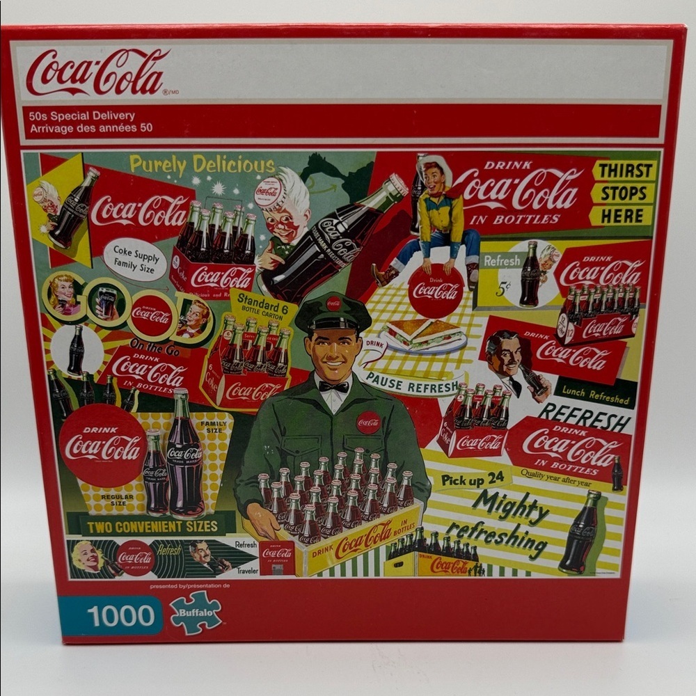 NIB Coca-Cola 50s Special Delivery Buffalo Jigsaw Puzzle 1000 Pieces